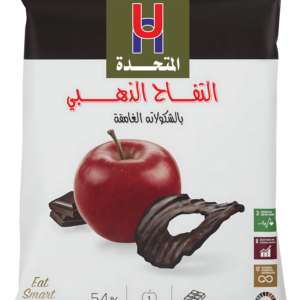 شبس التفاح بالشكولاته الغامقة